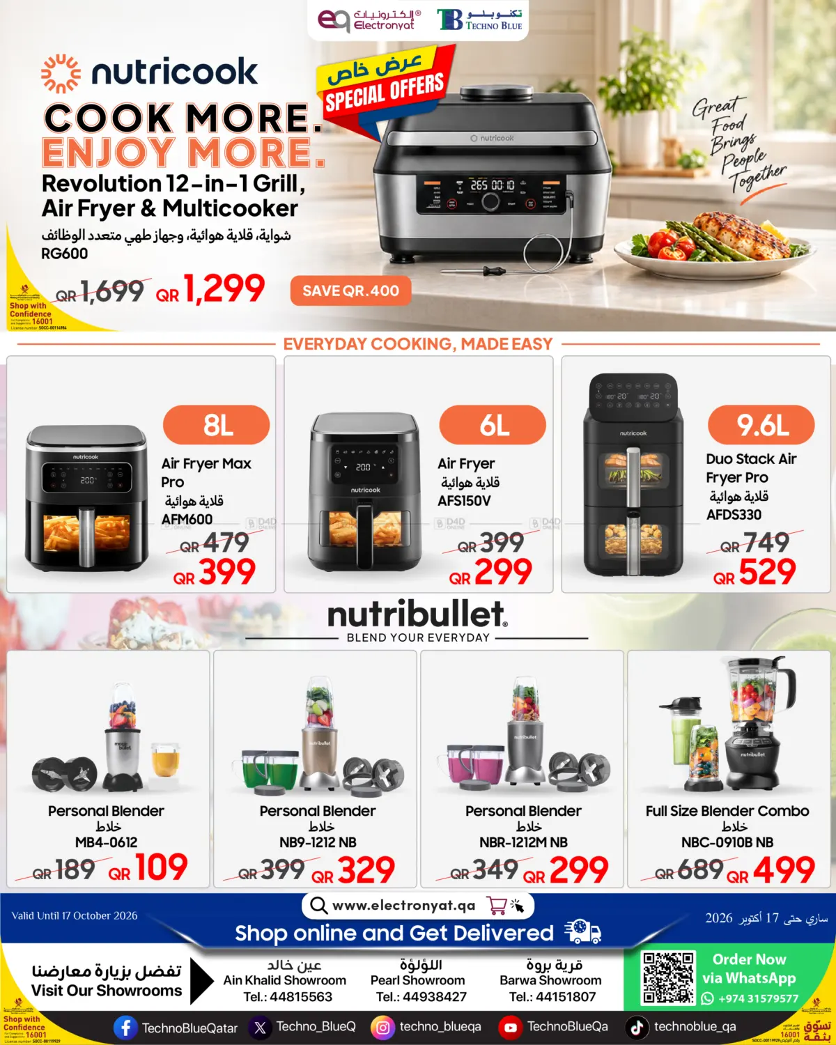 Techno Blue SPECIAL OFFERS ON NUTRICook & NUTRIBULLET! flyer cover