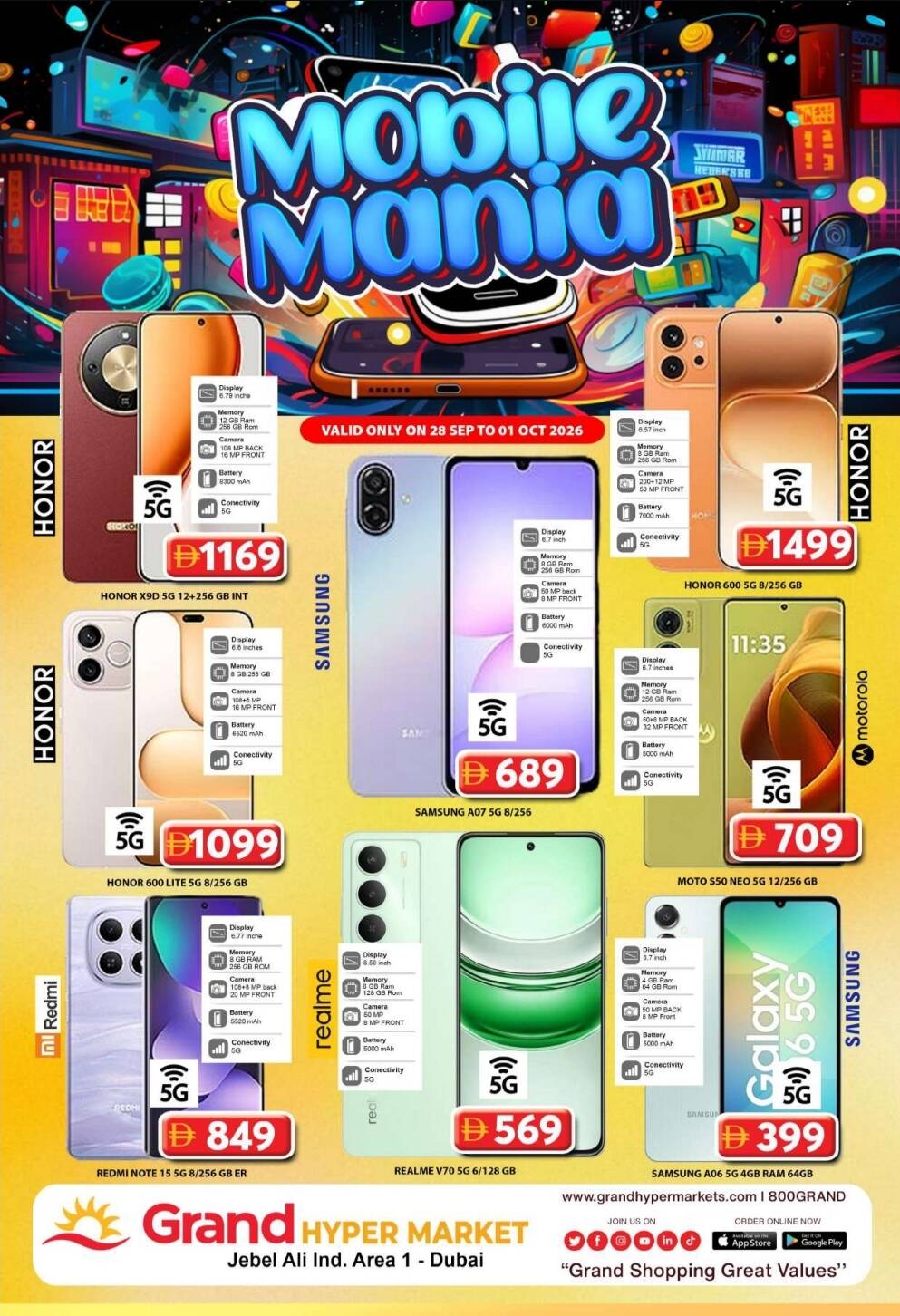 نشرة Grand Hypermarket — Mobile Mania - Grand Hypermarket Jebel Ali