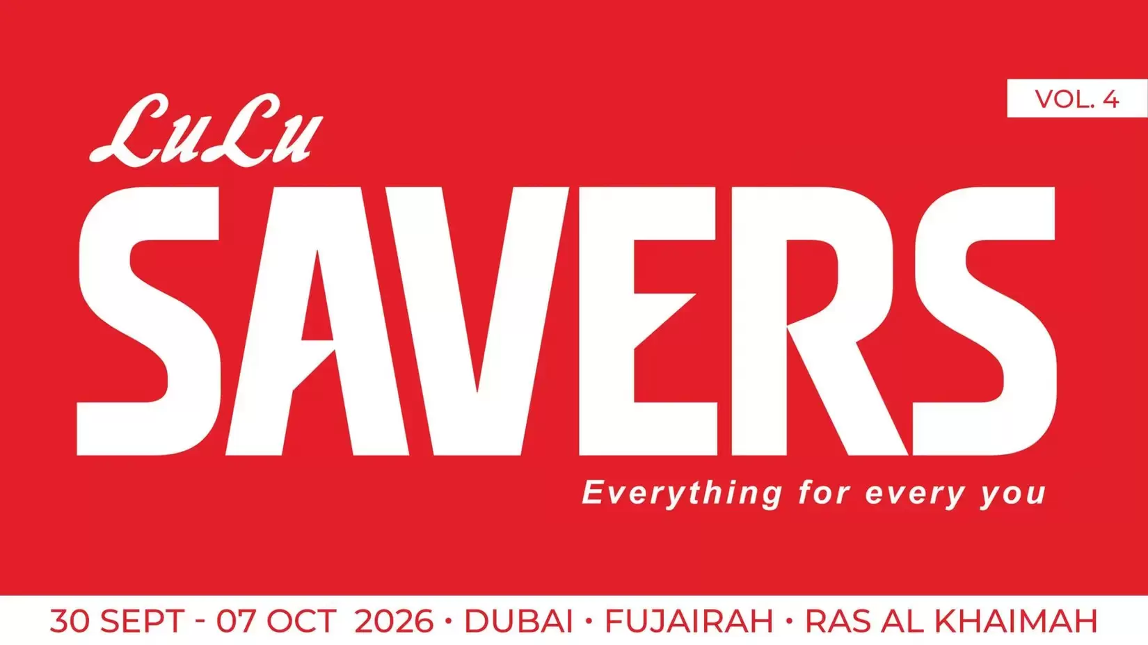 Lulu Hypermarket LuLu Dubai Fujairah & RAK offers to 7 October 2026 LuLu Savers flyer cover