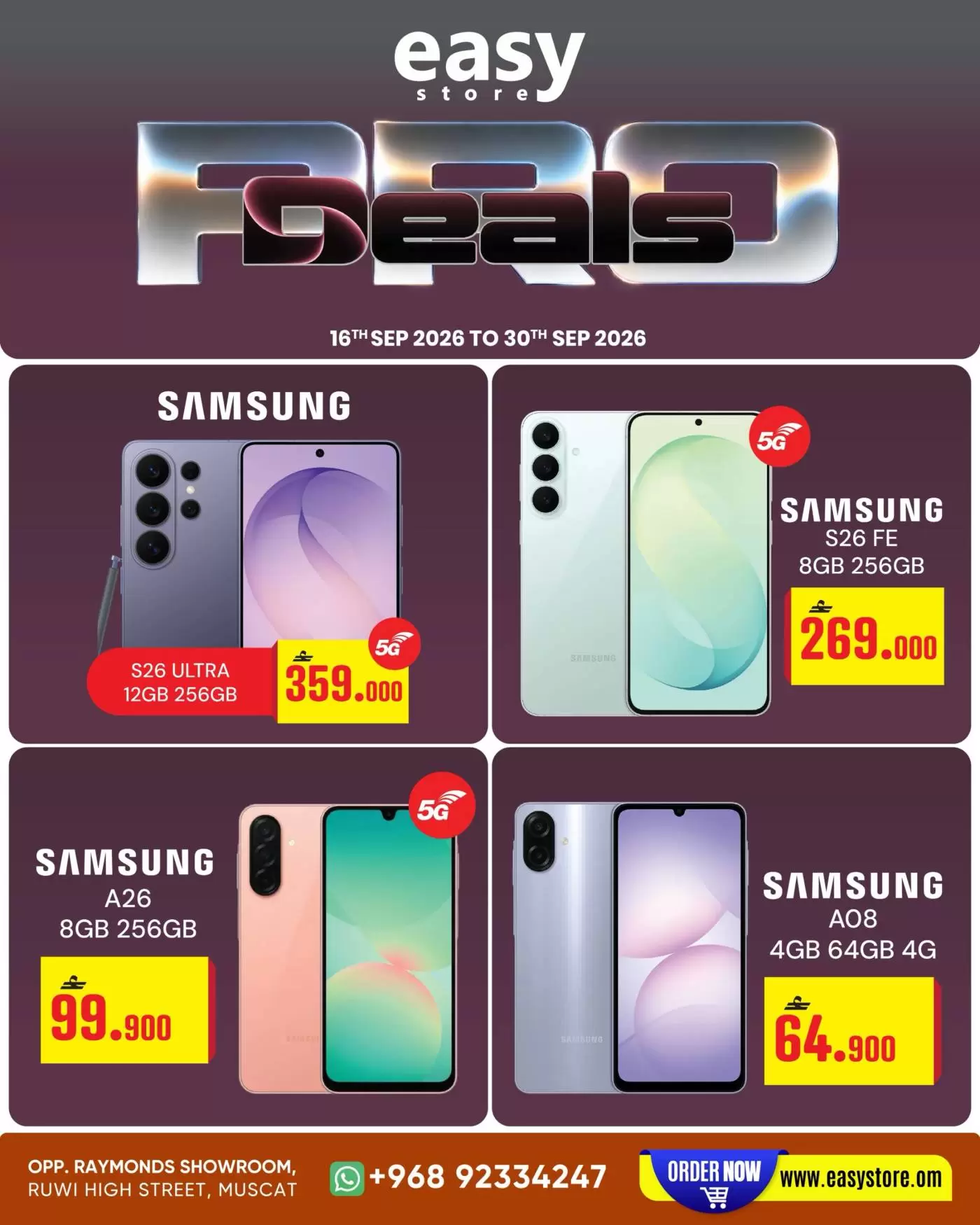 نشرة Easy store Muscat — Easy store Muscat Oman offers to 30 September 2026 Pro Deals