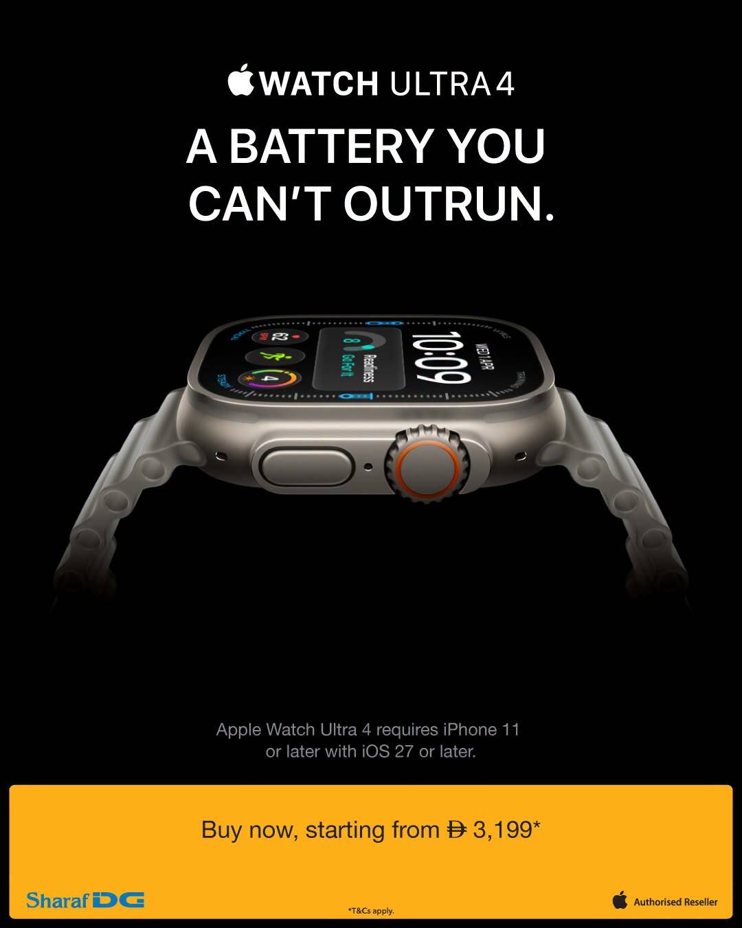 نشرة Sharaf DG — Sale On Apple Watch Ultra 4