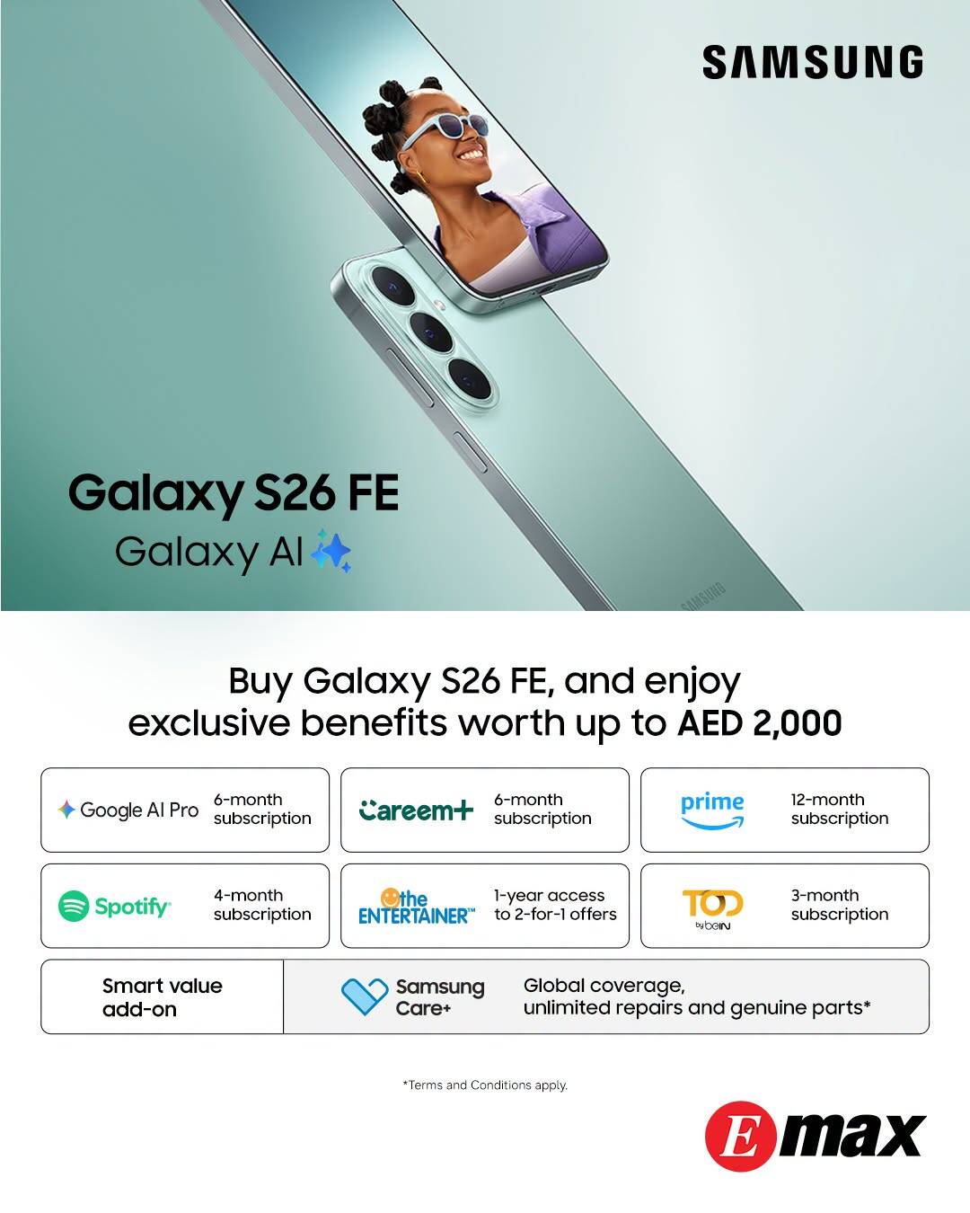 نشرة Emax — Sale On Galaxy S26 FE