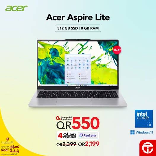 Jarir Bookstore Amazing Price on Acer Aspire Lite Laptop